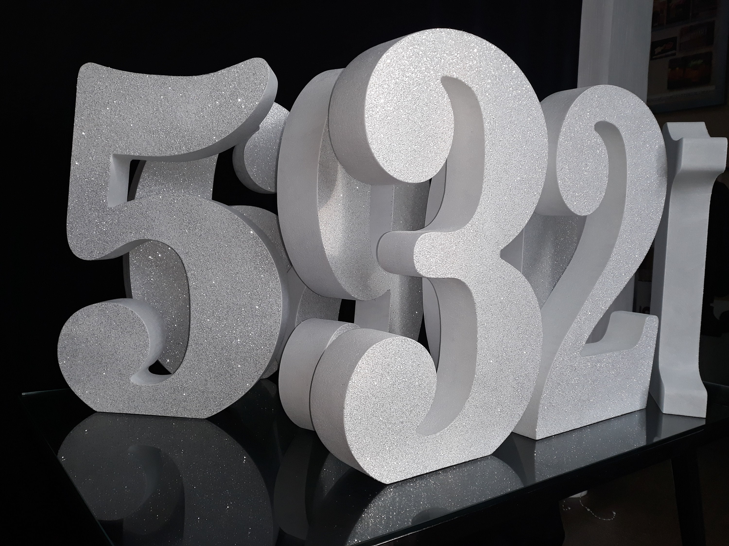 Styrofoam letters 3D 20foam gold numbers 20 Etsy