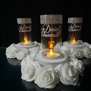 Sweet 16 centerpieces fortable, Quinceañera centerpieces tafels, Luminary verjaardagsdecor, kweepeer bruiloft Luminary, centraal decor rozen