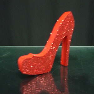 High Heel Shoe Centerpiece, Styrofoam Shoe, Red High Heel Centerpieces