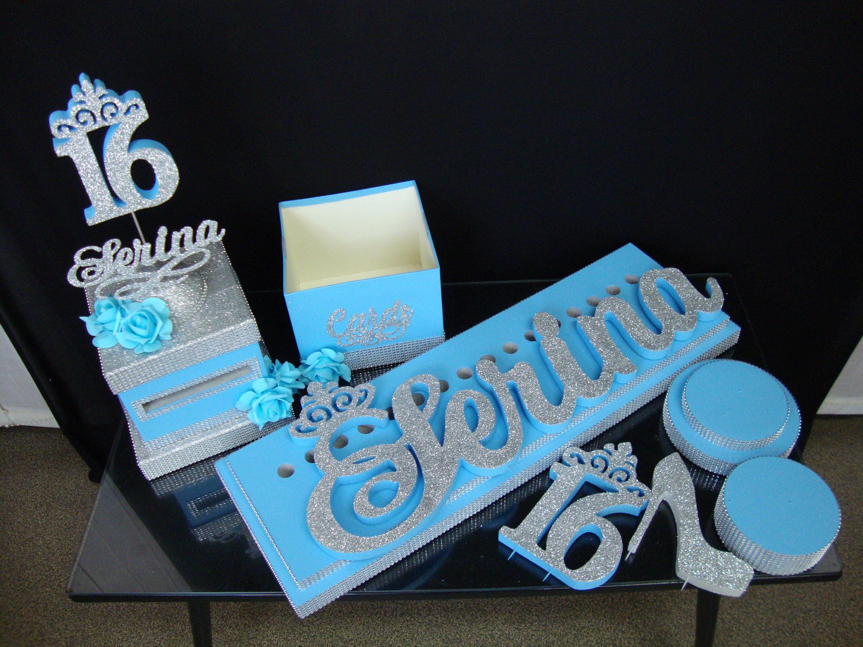 SET Candelabra Foam and Cardbox Sweet 16 Candelabra Etsy