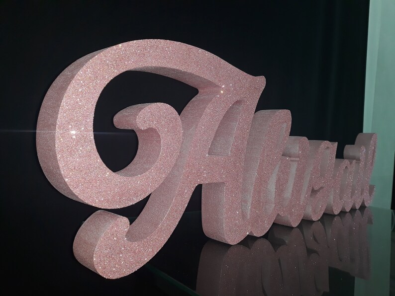 Big Rose Gold 3D Sign 12 Styrofoam Custom Name Letters | Etsy
