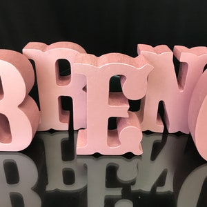 Rosa oro espuma de poliestireno letras 3D 15", números de espuma 15 pulgadas, grandes letras de pie, decoración de la ducha del bebé, decoración de la fiesta, número de bloque y letras