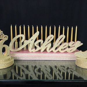 SET Sweet 16 Candelabro de espuma y zapato central en el stand, Sweet 16, Sweet 15, Candelabro, Quinceañera y Mitzvah, centro de mesa de iluminación de velas