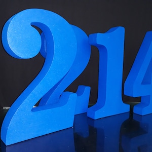 Letras de espuma de poliestireno personalizadas 3D 15",Números de espuma 15 pulgadas, Grandes letras de pie, decoración de la ducha del bebé, decoración de la fiesta, número de bloque y leters