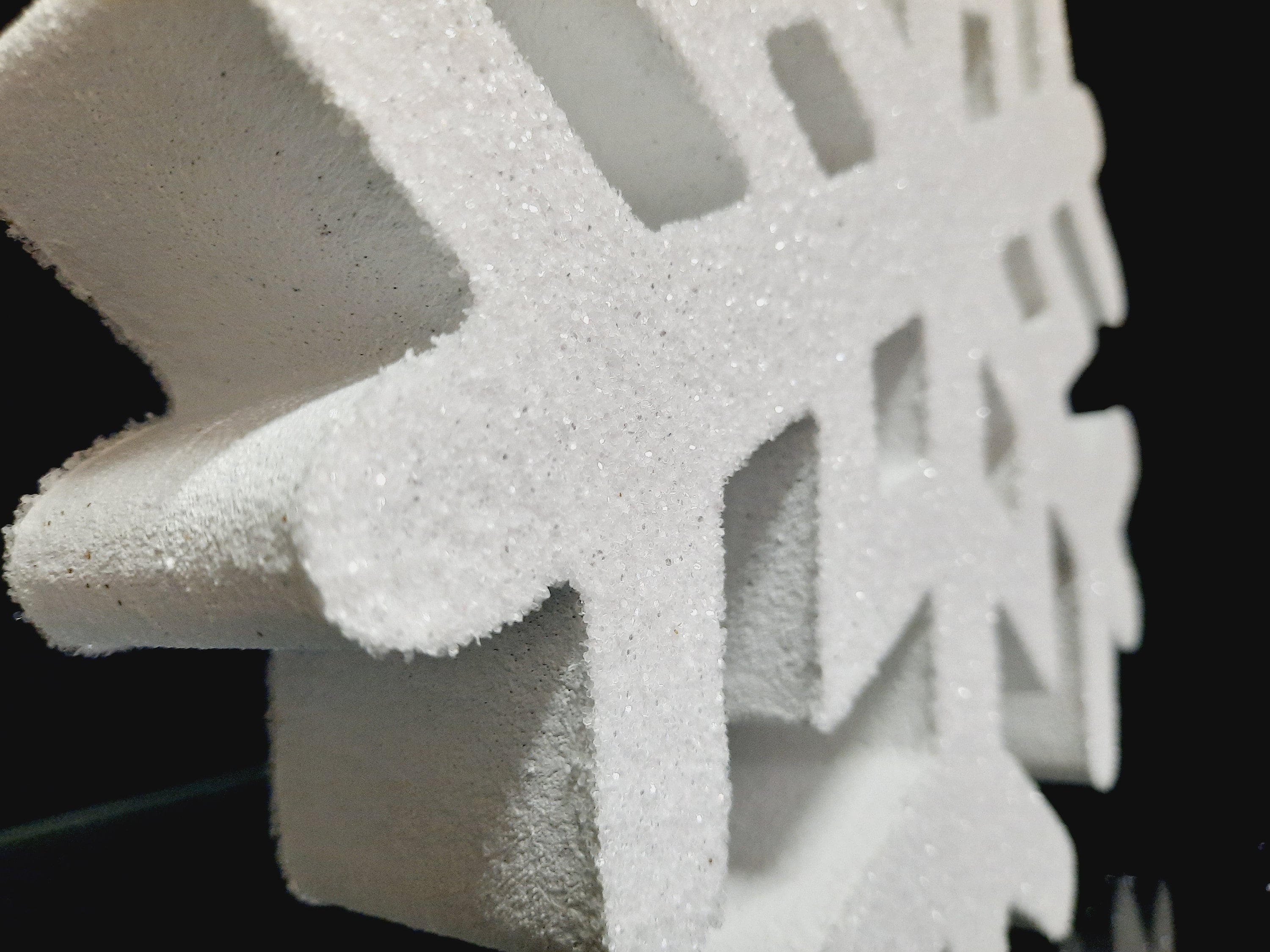 White Foam Snowflakes New Years Decor Stock Photo 1857439864