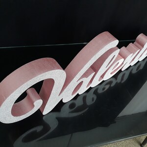 Big Rose Gold 3D Sign 12" Styrofoam Custom Name, Letters Name Age Block ...