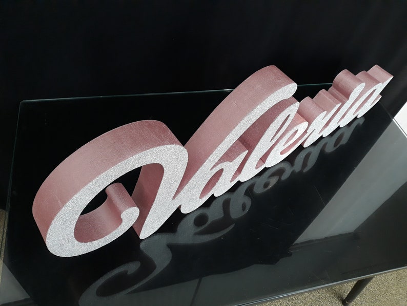 Big Rose Gold 3D Sign 12 Styrofoam Custom Name Letters - Etsy