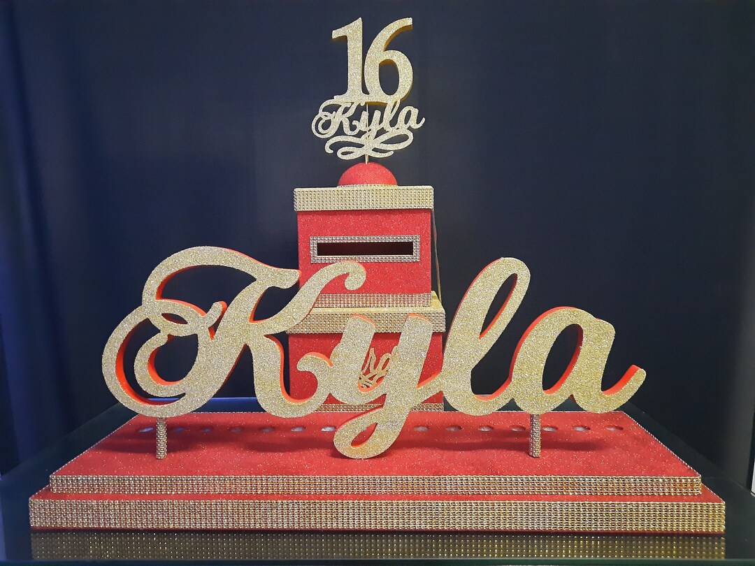 SET Sweet 16 Candelabra Foam and Cardbox,black Candelabra Quinceanera