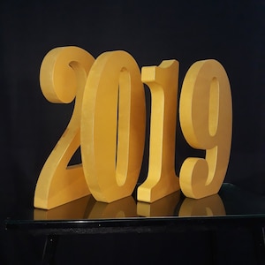 Letras de espuma de poliestireno 3D 20", números de oro de espuma 20 pulgadas, letras de pie grandes, decoración de la ducha del bebé, signo de espuma, logotipo de oro de espuma de poliestireno, letrero