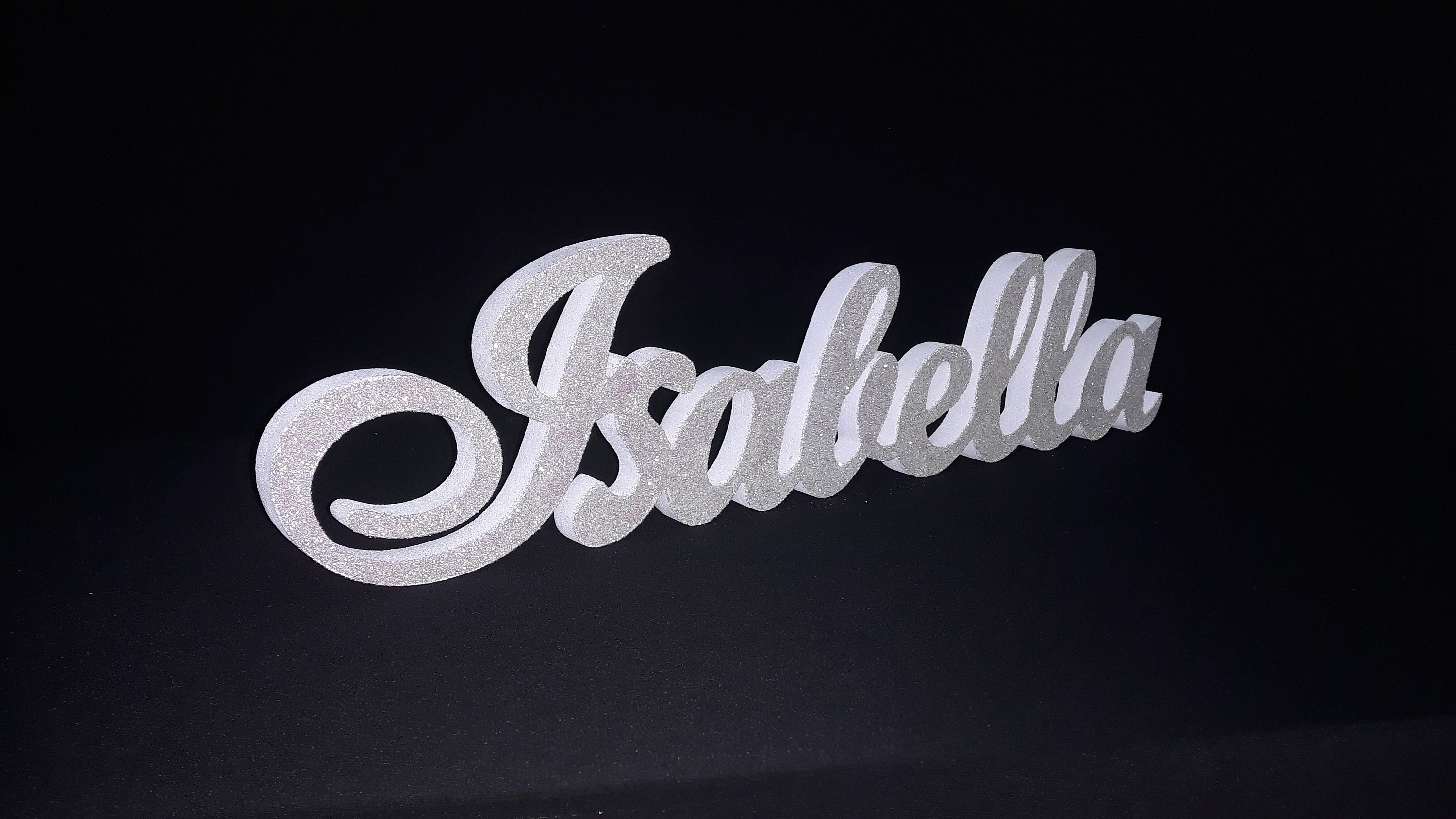 Custom Name 3D Isabella Glitter,foam Letters Name Age Block,3d