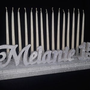 Sweet 16 Kerzenleuchter, Quinceanera & Mitzvah Kerzenbeleuchtung, 3D-Namensstyropor, Schaumstoffbuchstaben, Babypartydekoration