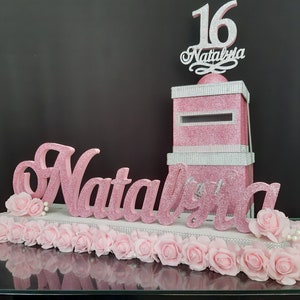SET Sweet 16 Candelabro espuma y Cardbox, Candelabro Quinceañera, Bar & Bat Mitzvah, Centro de Mesa de Iluminación de Velas