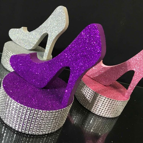 Decor Centerpiece Shoe on Standshoe Central Decorcentral Etsy