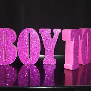 Letras de poliestireno 3D 8", nombre 3D Styrofoam 8 pulgadas, Grandes letras de pie gratis, decoración de baby shower, decoración fiesta, leterr de número de bloque rosa caliente