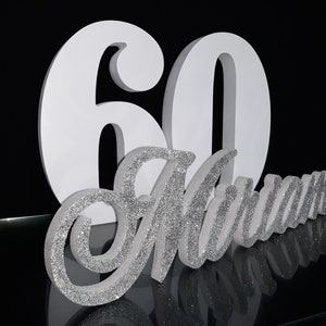 60 sign,Set Big 3D name two number from styrofoam,first birthday,sign 15&quot; foam custom name, name age block,baby shower,Sweet 16 candelabra