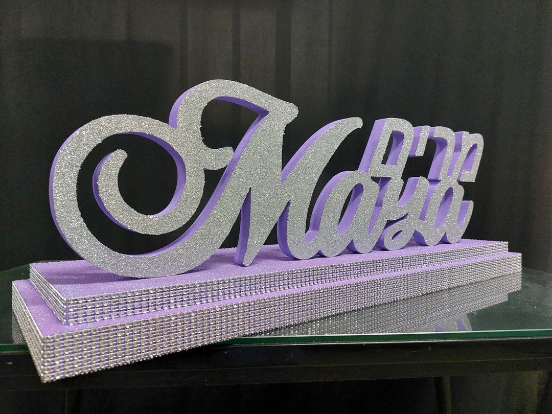 Candelabra Hebrew Font, Bar Bat Mitzvah,styrofoam Name Hebrew, Mitzvah