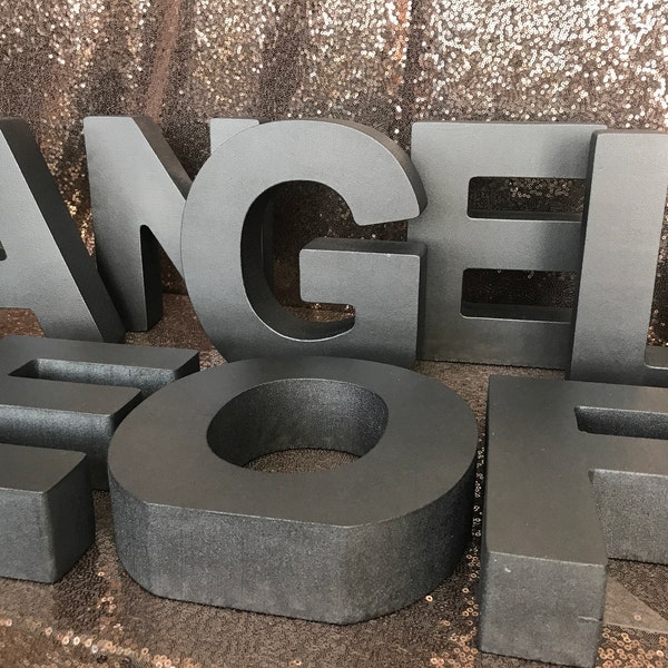 3D Styrofoam black letter,Shop sign,foam numbers,Personalized Name,Quinceanera,baby shower,sweet 16,free standing letter,styrofoam sign logo