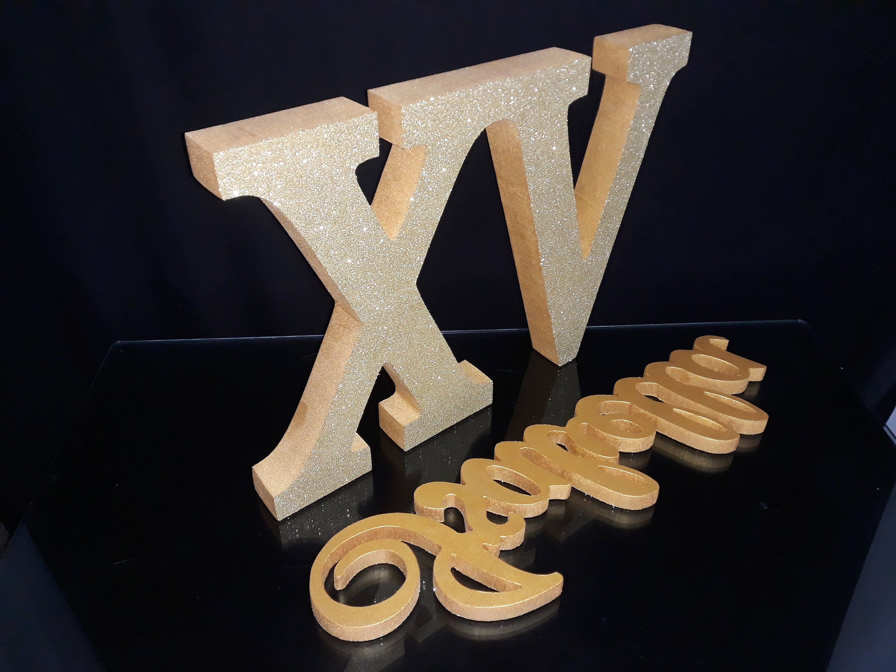 Set for Quinceanera Number 15 Roman and 3D Namesign 12 Etsy