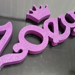 Nombre personalizado violeta espuma de poliestireno 3D, violeta letras nombre bloque de edad, gran bloque de letras de pie libre, decoración de cumpleaños, showe de bebé, decoración de fiesta