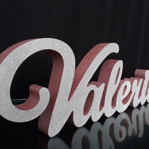 Letrero 3D grande de poliestireno expandido en oro rosa de 30 cm, personalizado con nombre, letras, nombre y edad, números 3D, letra grande independiente de poliestireno expandido, candelabro para quinceañeras.
