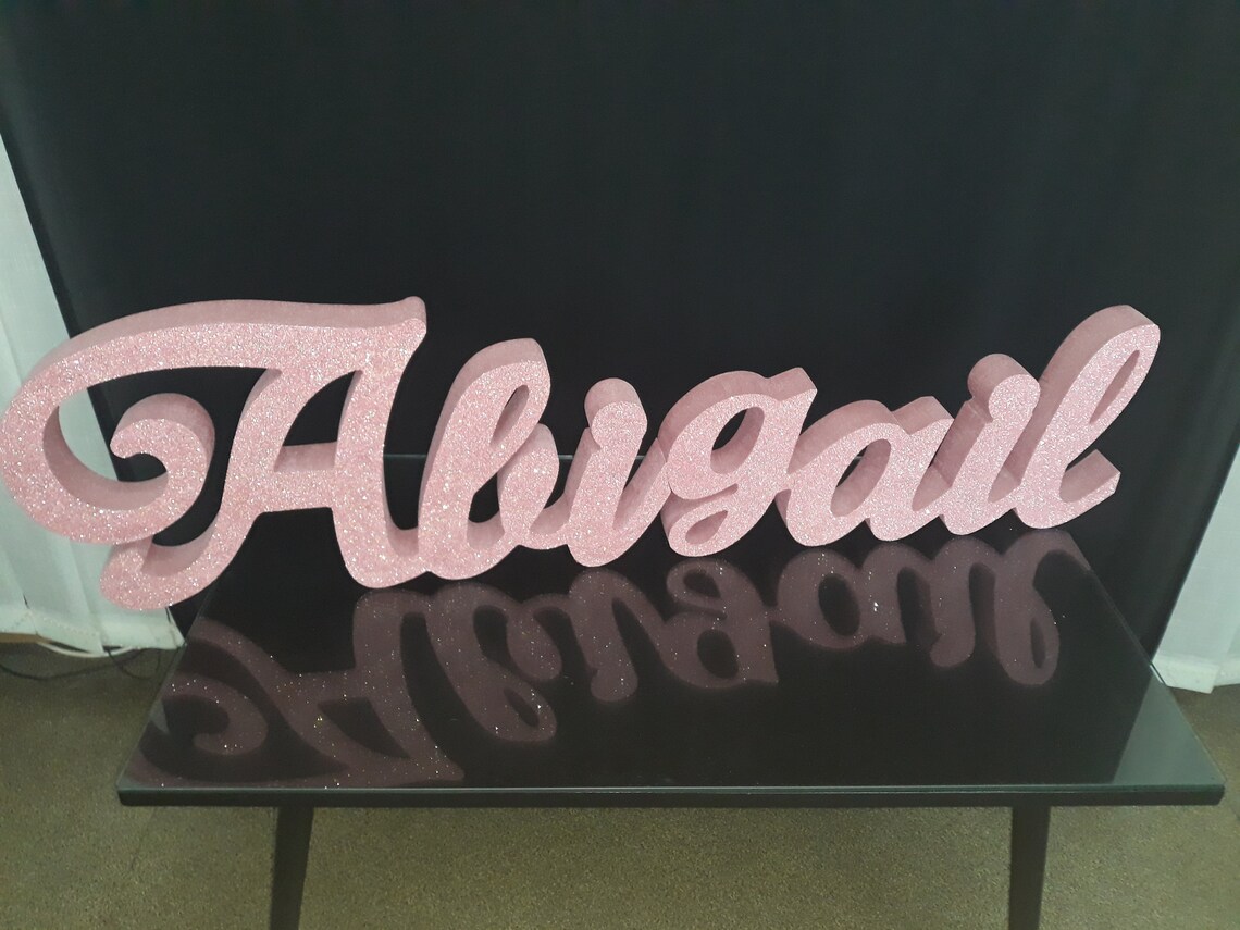 Big Rose Gold 3D Sign 12 Styrofoam Custom Name Letters | Etsy