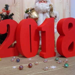 2020 styrofoam numbers,3D numbers foam,New year decor,Party decor,Christmas decoration Red block numbers set of 4 numbers