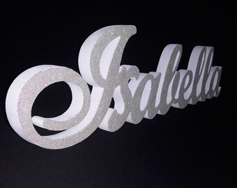 Custom Name 3D Isabella Glitter,foam Letters Name Age Block,3d