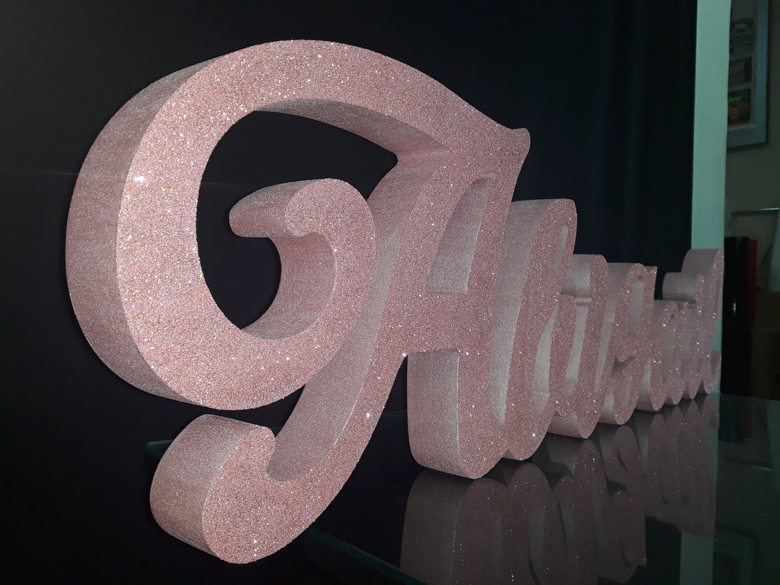 Big Rose Gold 3D Sign 12 Styrofoam Custom Name Letters | Etsy