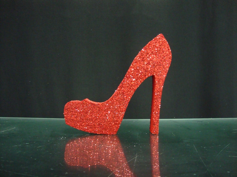 High Heel Shoe Centerpiece Styrofoam Shoe Silver High Heel Etsy