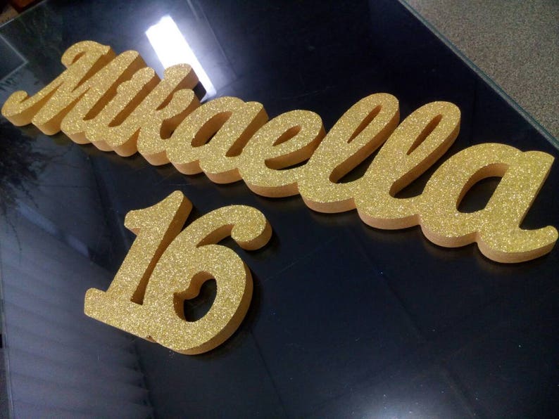 Custom Name Gold Glitter Styrofoam Letters 3dgold Letters Etsy Australia