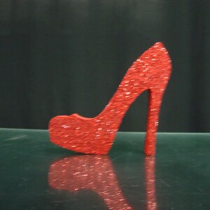 High Heel Shoe Centerpiece, Styrofoam Shoe, Red High Heel Centerpieces