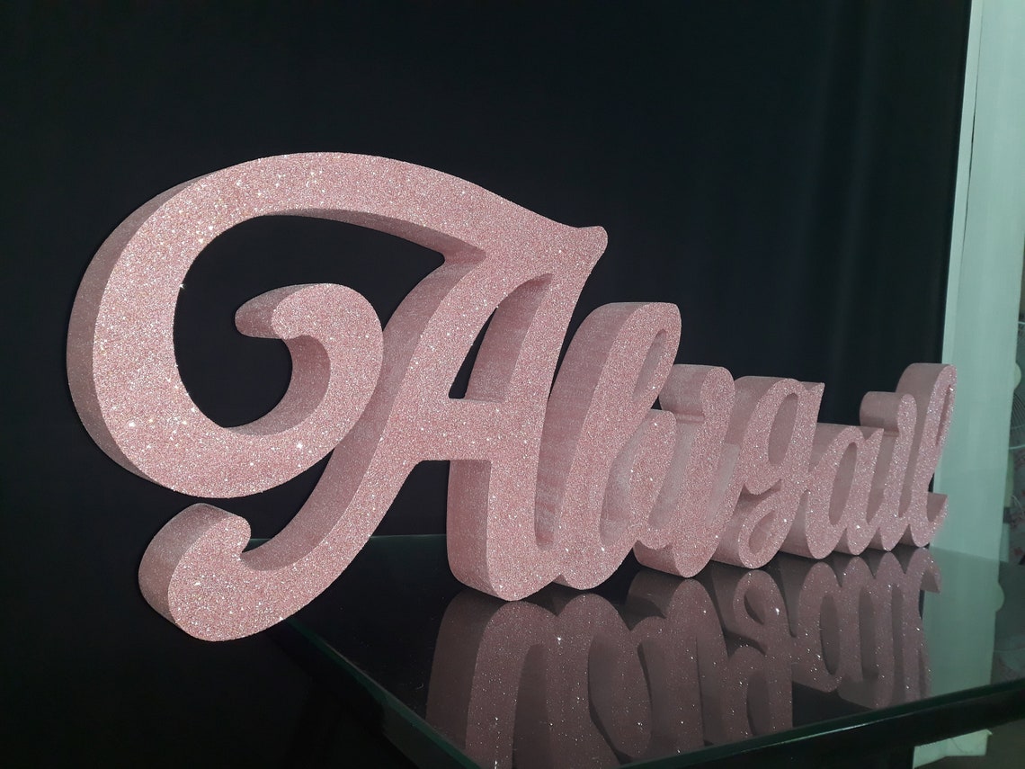 Big Rose Gold 3D Sign 12 Styrofoam Custom Name Letters | Etsy