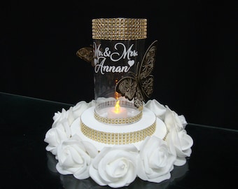 Butterflies Mr&Mrs centerpieces tables, Mr and Mrs butterflies central decor for table,wedding luminary birthday decor butterflies roses