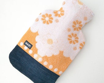 hot water bottle cover made from terry cloth