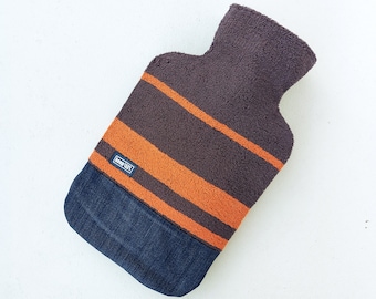 hot water bottle cover made from terry cloth