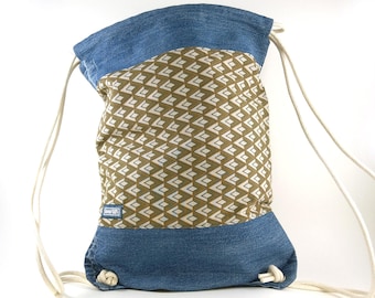 Upcycling Turnbeutel Festivalbag Rucksack Gymbag