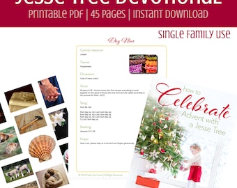 How to Celebrate Advent with a Jesse Tree (devotional, ebook only) | Family Devotions for Christmas | Includes Ornaments