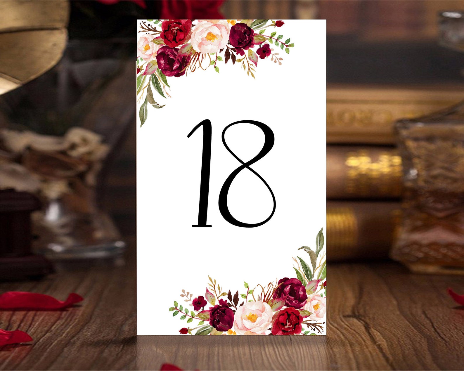 3x5 Table Numbers Printable Wedding Blank Table Number Cards 1-50 PDF ...