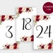 3x5 Table Numbers Printable Wedding Blank Table Number Cards 1-50 PDF ...