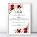 Printable Wedding Drink Menu Template Editable PDF Floral - Etsy