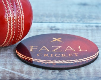 Personalised Cricket Ball Coaster: Gift for Cricketer