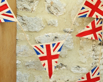 Union Jack Flag Bunting - handmade British Flags - Party bunting - British gift