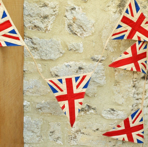 Union Jack Flagge Wimpelkette handgemachte britische Flaggen Party