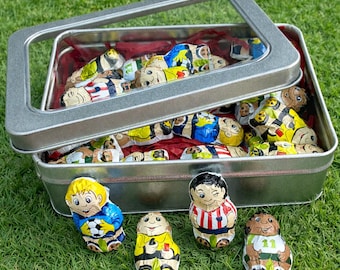 Chocolate Footballers Gift Tin - Birthday Gift - Football Lovers Chocolates