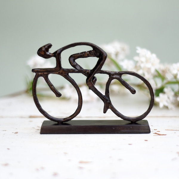 Cyclist Sculpture Gift - Cycling Gifts - bicycle gift