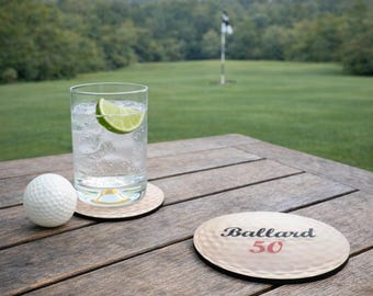Personalised Golf Ball Coaster: Golfer Gift