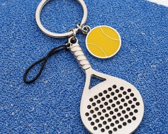 Personalised Padel Racquet Keyring - gift for padel player