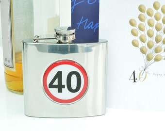 Speed Sign Hip Flask
