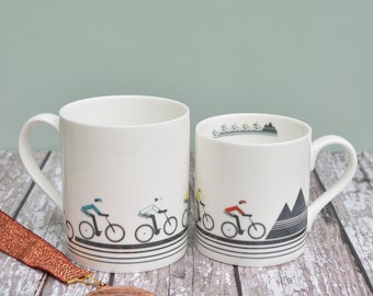 Mountain Bike Mug - Cycling gift - bicycle gift