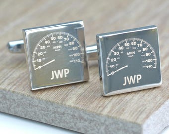 Car Dial Cufflinks Personalised Gift - Car Gift for Him